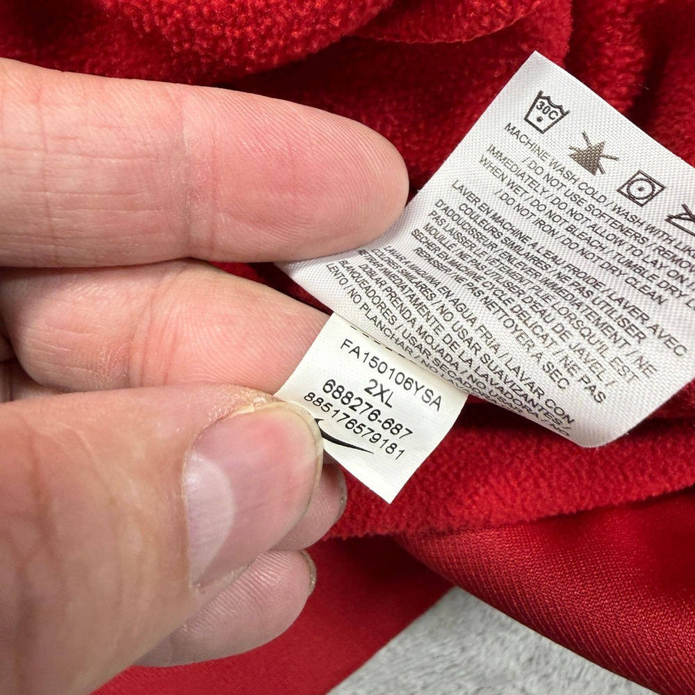 Nike Sweatshirt Men's 2XL Red Therma-FIT Camo Swoosh Pullover Athletic Workout - Picture 6 of 10